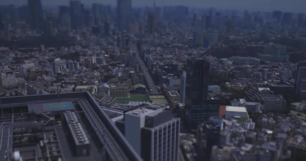 Eine Miniatur-Stadtlandschaft auf dem Roppongi-Gelände in Tokio — Stockvideo