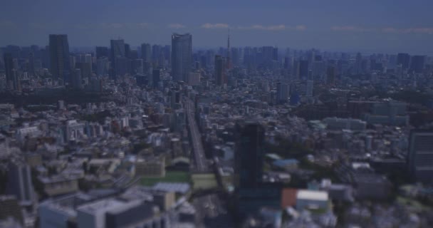 Eine Miniatur-Stadtlandschaft auf dem Roppongi-Gelände in Tokio — Stockvideo