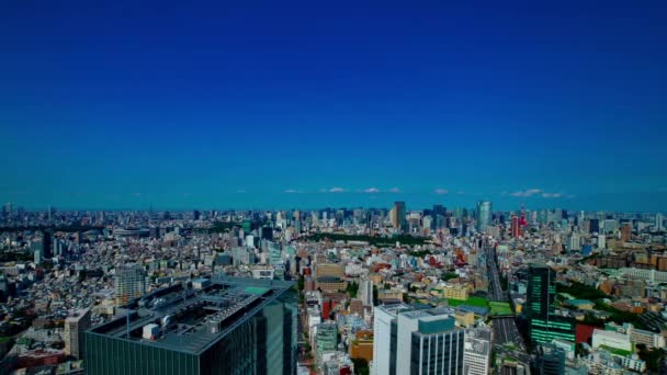 Ein Zeitraffer des panoramischen Stadtbildes in der Gegend von Roppongi in Tokio — Stockvideo