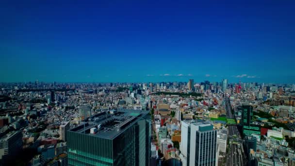 Ένα timelapse πανοραμικού cityscape στην περιοχή Ροπόνγκι στο Τόκιο με μεγέθυνση υψηλής γωνίας — Αρχείο Βίντεο