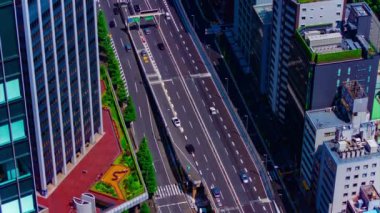 Tokyo 'daki şehir şehrinde otoyolda trafik sıkışıklığı uzun vadeli bir eğilim