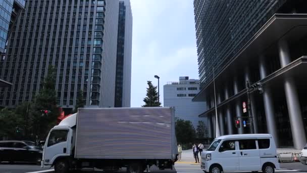 Ein Stau in der Geschäftsstadt in Tokio — Stockvideo