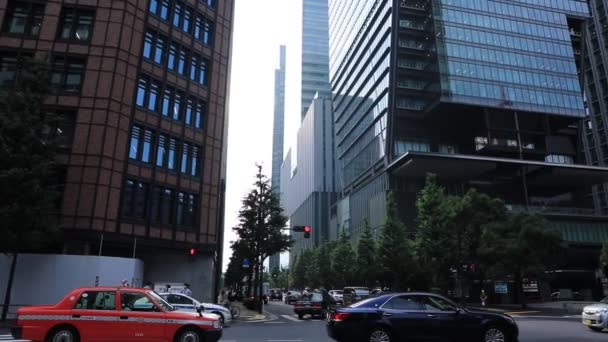 Ein Stau in der Geschäftsstadt in Tokio — Stockvideo