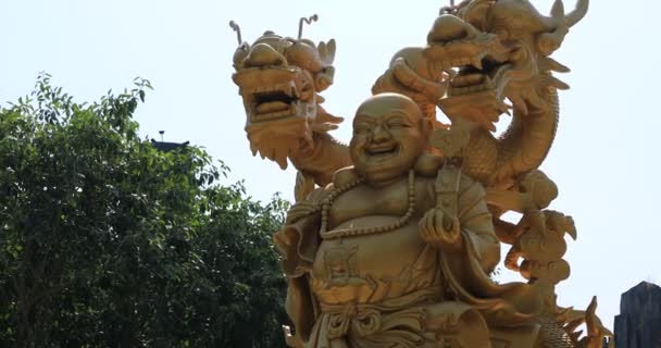 Uma estátua de budismo no parque Suoi Tien em Ho Chi Minh Vietnã portátil — Vídeo de Stock