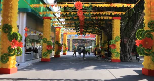 位于越南胡志明市瑞天公园的花街 — 图库视频影像