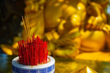 Ho Chi Minh Vietnam 'daki Suoi Tien parkında tütsü çubuğu.