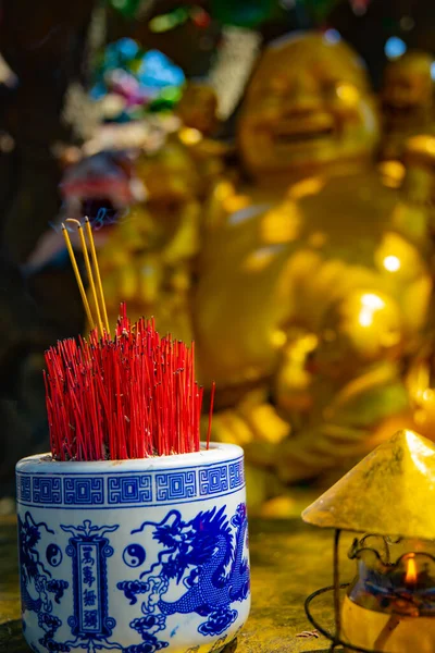 An incense stick at Suoi Tien park in Ho Chi Minh Vietnam closeup — Stock Photo, Image