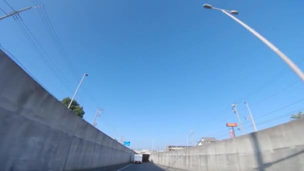 神奈川の下町通りの動く街並みを撮影 — ストック動画