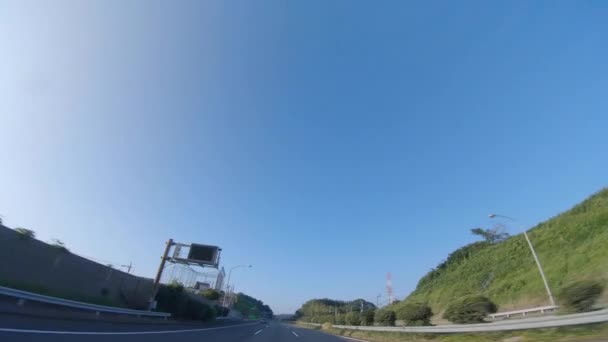 Um tiro POV de rodovia no Japão por baixo ângulo — Vídeo de Stock