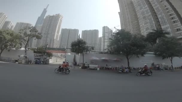 Ein Stau in der Innenstadt von Ho Chi Minh — Stockvideo