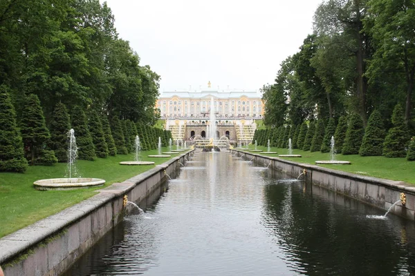 Peterhof Lugar Popular San Petersburgo — Foto de Stock