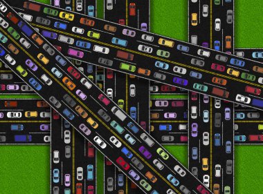 Aşırı yüklemesini yollar bit eşlem resimde araçlarda