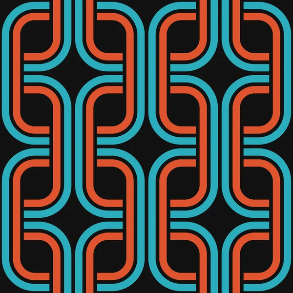 Geometriai Retro Seamless Pattern Vektoros Illusztráció — Stock Vector