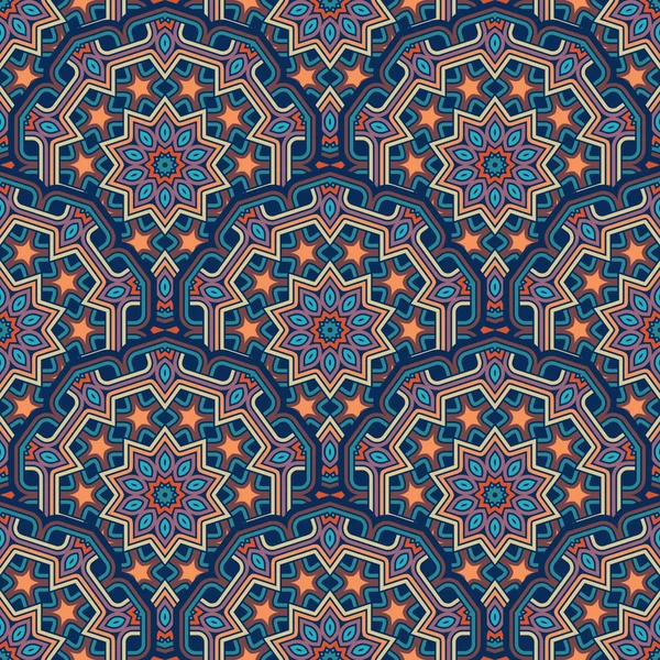 装飾的な幾何学的なシームレス パターン ベクトル図 — ストックベクタ