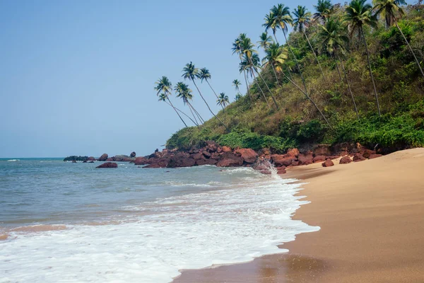 Playa de Cola Colva en el paraíso Goa copyspase — Foto de Stock