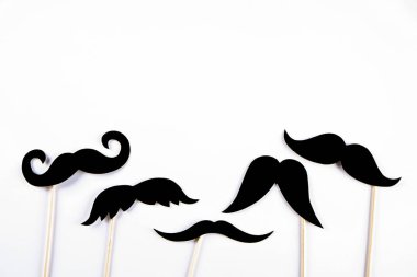 Movember kavramı. Yıllık olay içeren bıyığını büyüyen ve erkek sağlığı sorunları ve prostat kanseri bilincini artırmak için Kasım ayında sırasında sakal. Arka plan, yakın çekim, uzay, düz yatıyordu kopya