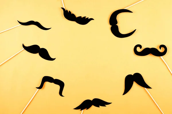 Concept Movember Événement Annuel Impliquant Croissance Moustache Barbe Cours Mois — Photo