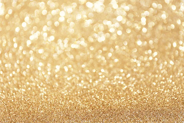 Brilhantes Brilho Dourado Com Efeito Bokeh Foco Seletivo Fundo Festivo — Fotografia de Stock