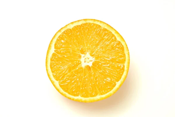텍스트 공간을 많이와 배경에 보이는 텍스처와 등분된 오렌지의 이미지를 닫습니다 — 스톡 사진