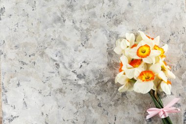 Bahar ruh kavramsal görüntü. Parlak arka planda mevsimlik çiçekler.