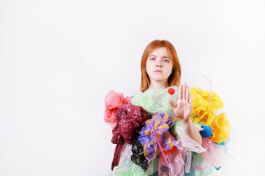 Anti plastik kampanya afiş konsepti.