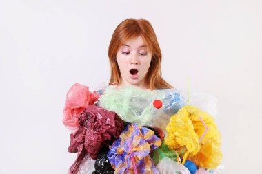 Anti plastik kampanya afiş konsepti.