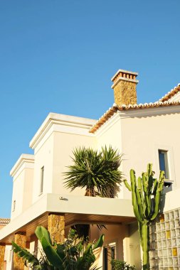 Klasik tropikal villa cephesi.