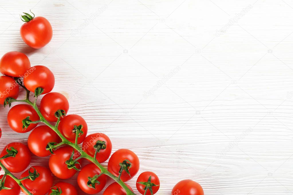 Beautiful polished local produce organic cherry tomatoes.