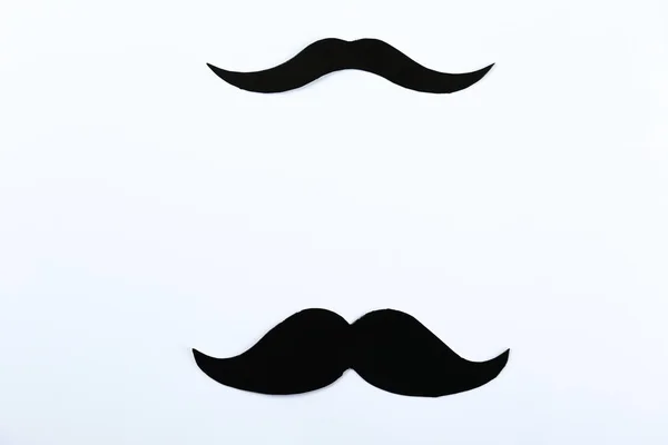 Concept for annual event involving growing of moustache & beard during month in November to raise awareness of men health issues and prostate cancer. Background, close up, copy space, flat lay. — Stock Photo, Image