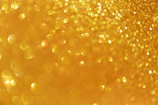 Brilhantes Brilho Dourado Com Efeito Bokeh Foco Seletivo Fundo Festivo — Fotografia de Stock