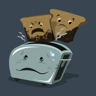 Tost makinesiyle pişmiş yanmış ekmek. Aynı durum farklı duygular.