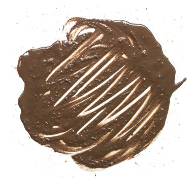 Çamur damlaları beyaz bir arkaplan püskürttü