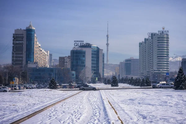 Almatı cityscape. Kok Tobe kuleye bakış