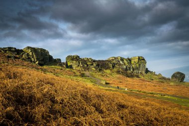 Cow and Calf rocks. Ilkley. Yorkshire clipart