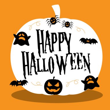 Cadılar Bayramın kutlu olsun illüstrasyon vektör