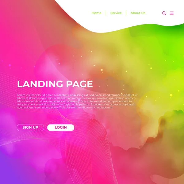 Diseño Plantillas Web Landing Page — Vector de stock