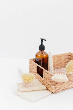 sıfır atık ev. sürdürülebilir yaşam tarzı kavramı. plastik ücretsiz öğeler. yeniden, azaltmak