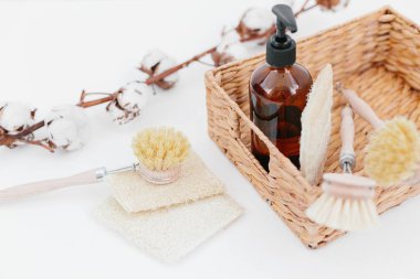 sıfır atık ev. sürdürülebilir yaşam tarzı kavramı. plastik ücretsiz öğeler. yeniden, azaltmak