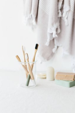 sürdürülebilir yaşam tarzı kavramı. Plastik ücretsiz güzellik gerekli. yeniden, azaltmak, çevre dostu ev