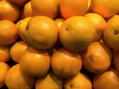 Portakal Meyveleri Yığının Tam Çerçeve Arkaplanı