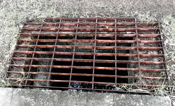 Old Grungy Rusty Steel Grating — Stock Photo, Image