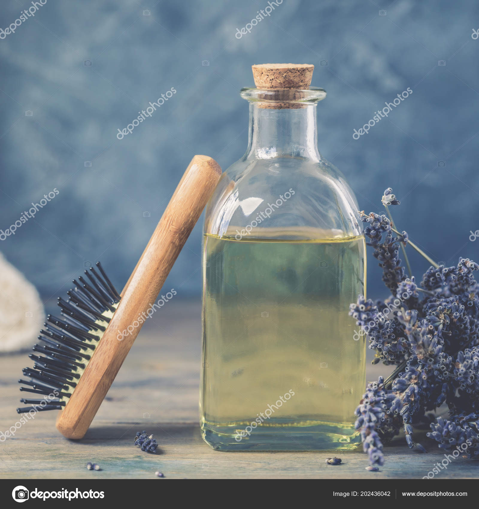 Bottle Natural Cosmetic Lavender Oil Hair Body Treatment Toned