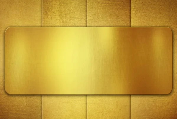 Açık Arkaplandaki Altın Metal Plakalar Illüstrasyon — Stok fotoğraf