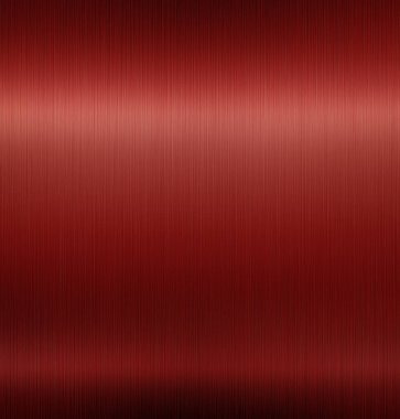 Metal kırmızı zemin ya da fırçalanmış çelik plakanın yansımalı dokusu