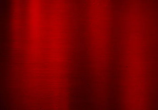 Metallisch Roter Hintergrund Oder Struktur Aus Gebürstetem Stahlblech Mit Reflexen — Stockfoto