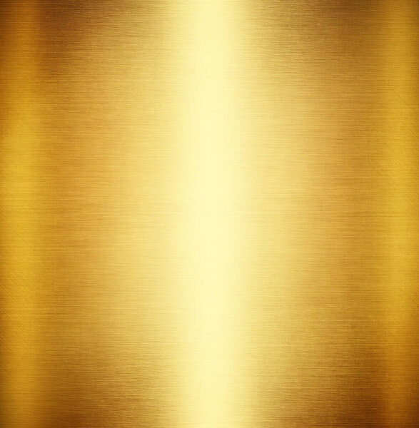 Золотой металлический фон или текстура. Желтая стальная пластина. 
