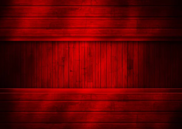 Fondo Madera Abstracta Roja Con Tableros Cartelera Con Rayos Luz — Foto de Stock