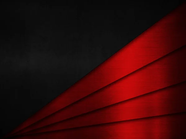 Černý Kov Červeným Vzorem Abstraktní Pozadí Ilustrace — Stock fotografie