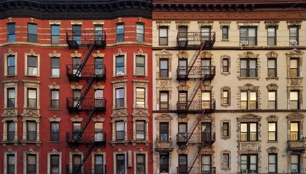 Нью Йорк Захід Сонця Світло Відбивається Будівлі Windows Тлі Візерунка — стокове фото