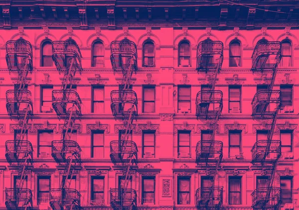Old Building Lower East Side Manhattan New York City Pink — Stock Photo, Image